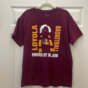 Loyola University Chicago Basketball T-Shirt Powered by Sister Jean Size L